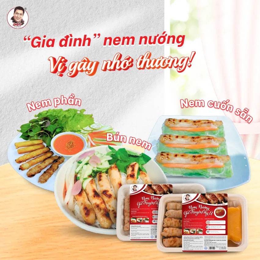 [Ship Nội Thành HCM] Nem Gia Truyền Ông Ù Nướng Sẵn, Thơm Ngon Và Tiện Lợi, Thịt Heo Sạch, Nem Nướng Sẵn, Kết Hợp Cùng Nhiều Món Ăn, Ẩm Thực Việt Nam