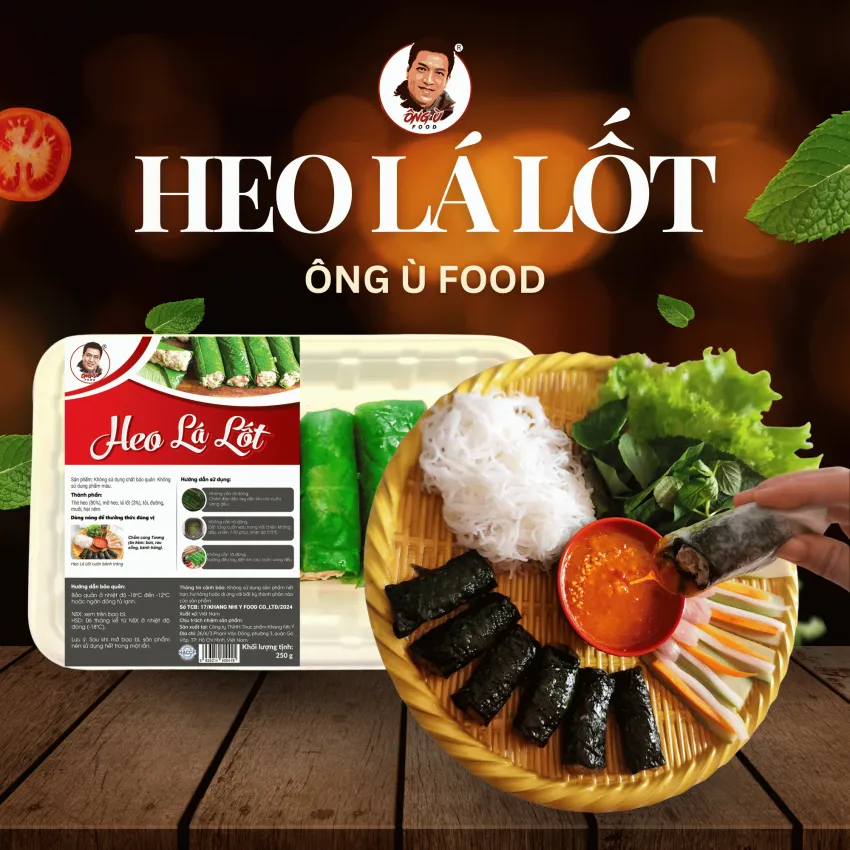 [Ship Nội Thành HCM] Heo Lá Lốt Ông Ù 250G, Thơm Lừng Khó Cưỡng, Thịt Heo Sạch, Chiên Hoặc Nướng, Heo Cuộn Lá Lốt, Chế Biến Nhanh, Đặc Sản Việt Nam