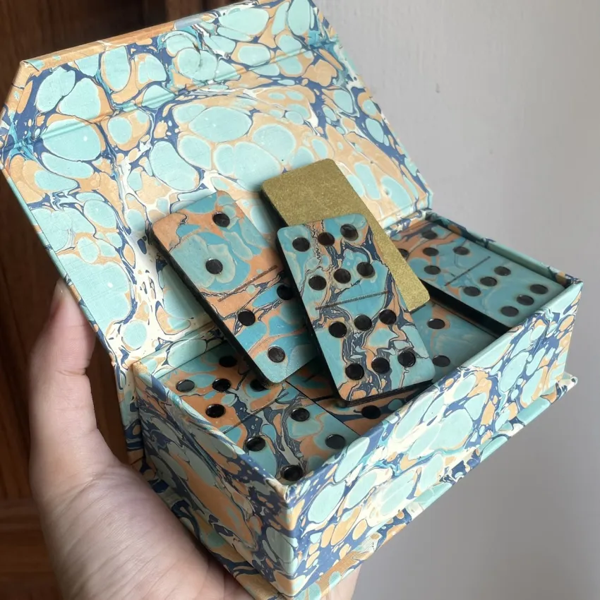 Bộ Cờ Domino Gỗ Vân Thủy Ấn Độc Đáo, Cờ Domino Thủ Công Quà Tặng Thủ Công, Quà Tặng Độc Đáo, Đồ Lưu Niệm, Trò Chơi Gia Đình