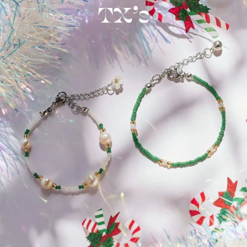 Christmas Pearl Bracelet Gift Set, Sweet Christmas Gift, Pearl And Miyuki Bracelet, Handmade Accessories, Unique Gift, Meaningful Christmas Gift Box