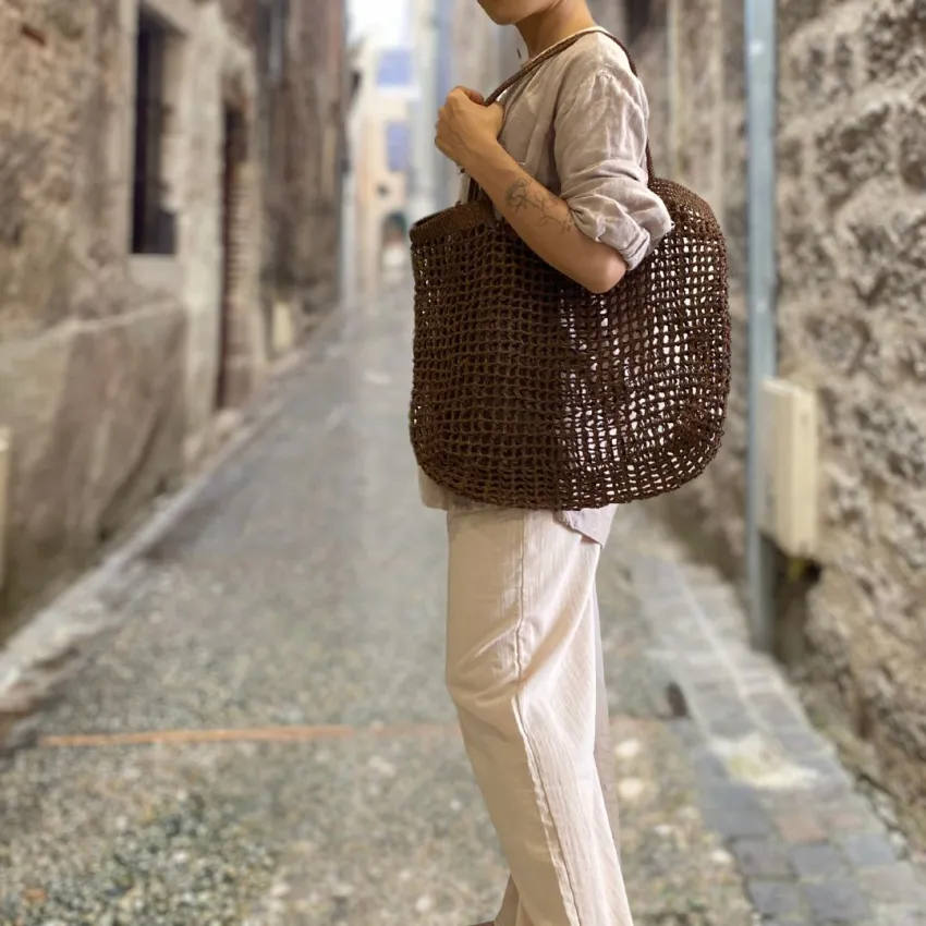 Túi Tote Versa Basket Smbro, Tôn Vinh Vẻ Đẹp Tối Giản, Túi Xách Thủ Công, Túi Cọ Raffia, Túi Đi Biển, Phụ Kiện Thời Trang Bền Vững, Quà Sinh Nhật