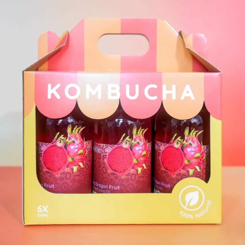 [HCMC Only] Red Dragon Fruit Kombucha, Stunning & Refreshing Drink, Fermented Tea, Good For Digestive System, Natural Ingredients, Health Gift