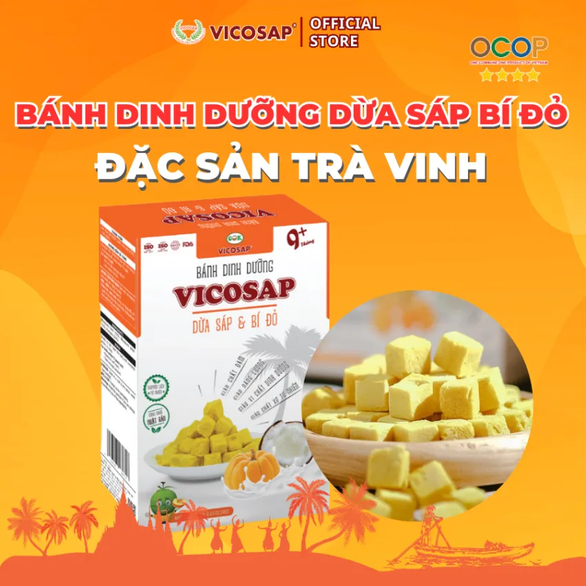 Macapuno Coconut Nutrition Bar, Unique Flavor Combination, Tra Vinh Specialty, Energy Boosting Healthy Snack, Suitable For Children