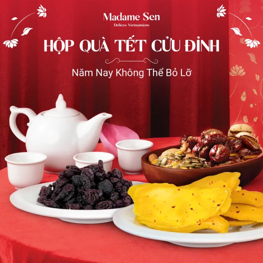 Set Quà Tết "Tuyên Đỉnh", Bộ Sưu Tập Quà Tết "Cửu Đỉnh", Hộp Quà Tết Truyền Thống Với Trà Xanh Và Trái Cây Khô, Quà Tết Cao Cấp Cho Doanh Nghiệp