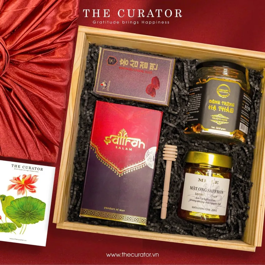 Premium "Abundant Blessings" Tet Gift Set, Nurturing Body And Soul, Tet Gift Box With Health & Wellness Products, Corporate Tet Gifts, Health Gifts