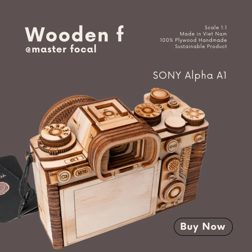 Mô Hình Camera Sony Alpha 1 Gỗ Tỉ Lệ Thật, Món Quà Từ Ký Ức Nghệ Thuật, Mô Hình Máy Ảnh Gỗ, Trang Trí Nhà Cửa, Quà Cho Nhiếp Ảnh, Quà Lưu Niệm Độc Đáo