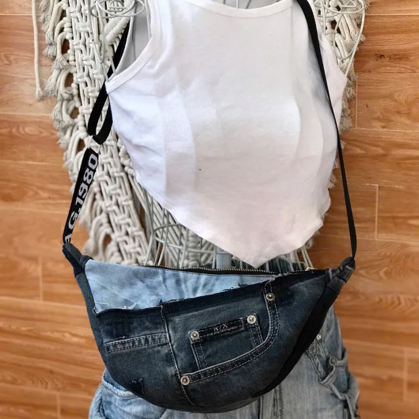 Contrast Crossbody Bag From Old Jeans, Uniqueness & Eco-Friendliness Take the Throne, Jeans Crossbody Bag, Upcycled Accessory, Unique Birthday Gift Contrast Crossbody Bag From Old Jeans, Uniqueness & Eco-Friendliness Take the Throne, Jeans Crossbody Bag, Upcycled Accessory, Unique Birthday Gift