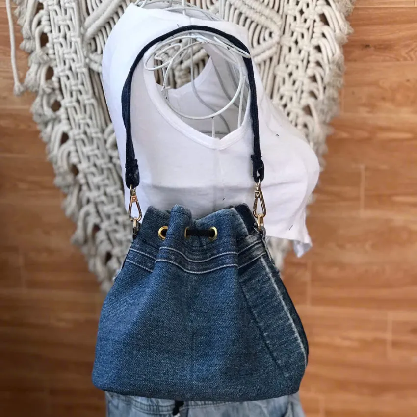 7LUCKY Bucket Bag From Old Jeans, Companion For Dynamic Days, Drawstring Bag, Upcycled Jeans Accessory, Creative Handcrafted Gift, Birthday Gift 7LUCKY Bucket Bag From Old Jeans, Companion For Dynamic Days, Drawstring Bag, Upcycled Jeans Accessory, Creative Handcrafted Gift, Birthday Gift