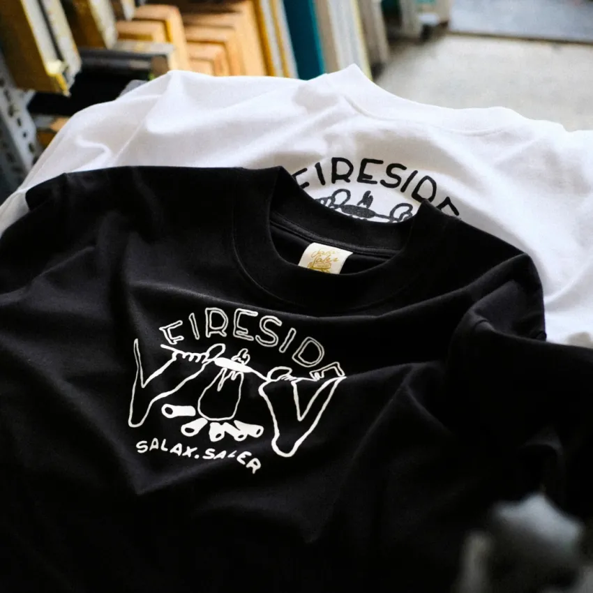"Fireside" Cotton T-Shirt, Comfortable & Distinctive, Creative Pattern T-Shirt, Easy-to-Match Tee, Unisex Top, Travel Group Shirt, Birthday Gift "Fireside" Cotton T-Shirt, Comfortable & Distinctive, Creative Pattern T-Shirt, Easy-to-Match Tee, Unisex Top, Travel Group Shirt, Birthday Gift