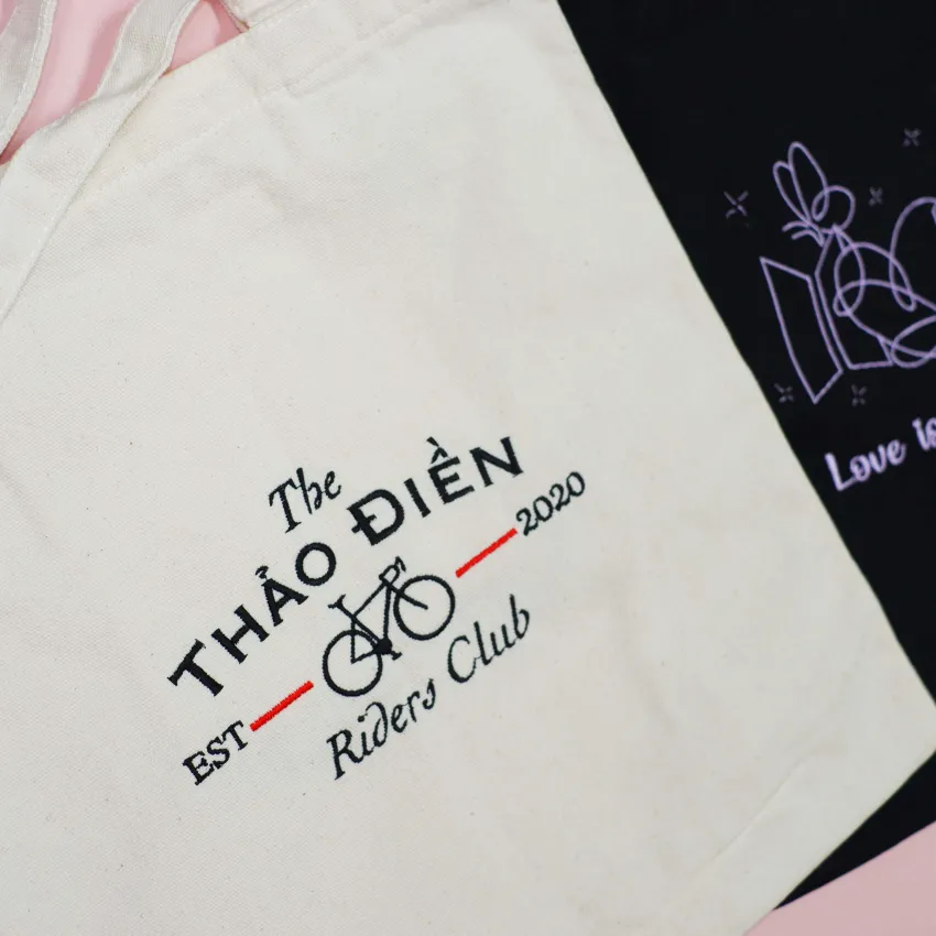 Túi Tote Thêu Line-Art Theo Yêu Cầu, Lưu Giữ Hình Ảnh & Thông Điệp Theo Cách Riêng, Túi Cá Nhân Hóa, Túi Xách Vải Cao Cấp, Quà Sinh Nhật, Quà Tặng Cá Nhân Hóa