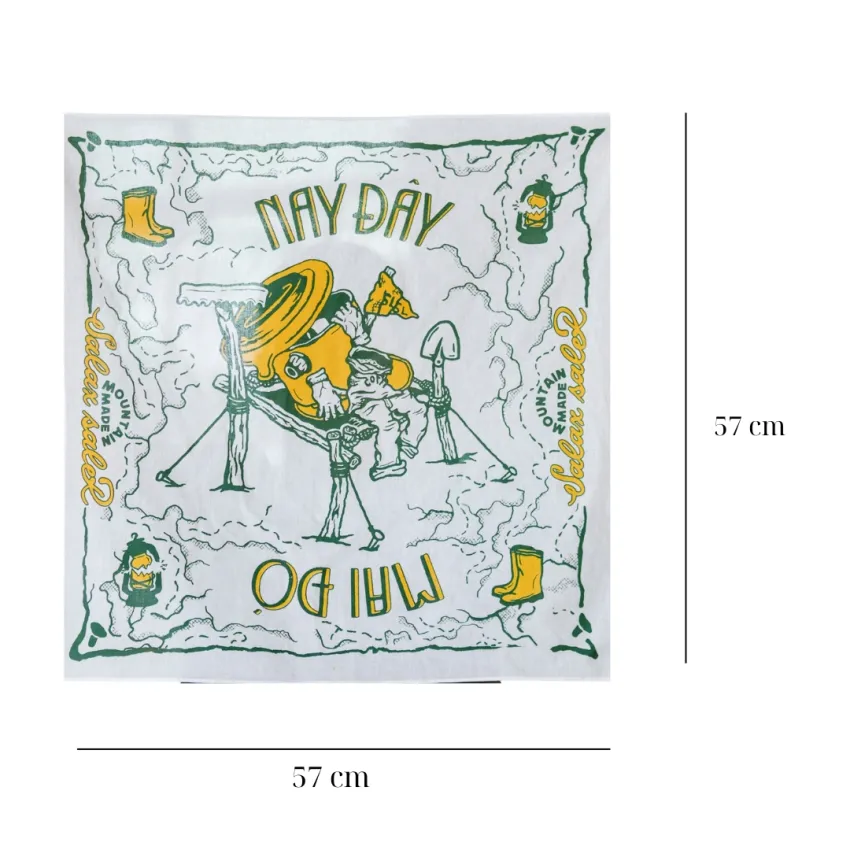 Here Today - Gone Tomorrow scarf serves as a statement piece for travel enthusiasts, featuring artistic designs printed on exclusive cotton fabric, doubling as both a practical travel accessory and authentic Vietnamese souvenir. Here Today - Gone Tomorrow scarf serves as a statement piece for travel enthusiasts, featuring artistic designs printed on exclusive cotton fabric, doubling as both a practical travel accessory and authentic Vietnamese souvenir.