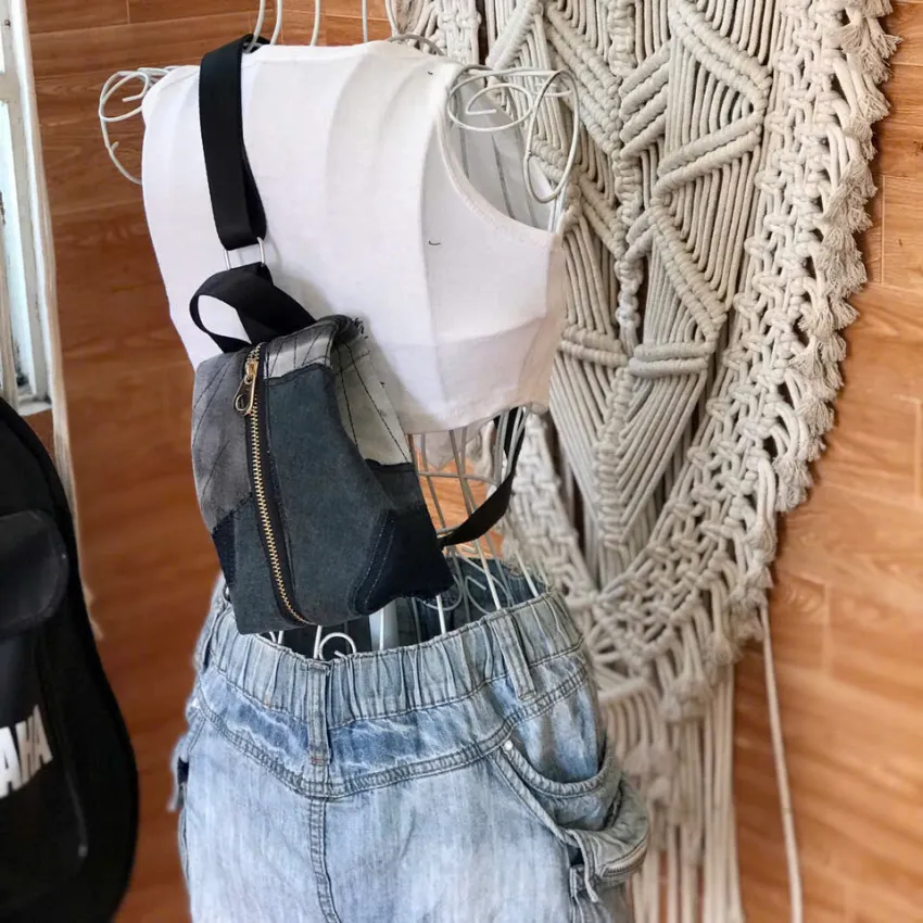 Túi Đeo Chéo Balo Mini K6 Từ Jeans Tái Chế, Mảng Màu Hoàn Thiện Dấu Ấu Riêng, Túi Jeans Tái Chế, Phụ Kiện Thời Trang Bền Vững, Quà Sinh Nhật Sáng Tạo Túi Đeo Chéo Balo Mini K6 Từ Jeans Tái Chế, Mảng Màu Hoàn Thiện Dấu Ấu Riêng, Túi Jeans Tái Chế, Phụ Kiện Thời Trang Bền Vững, Quà Sinh Nhật Sáng Tạo