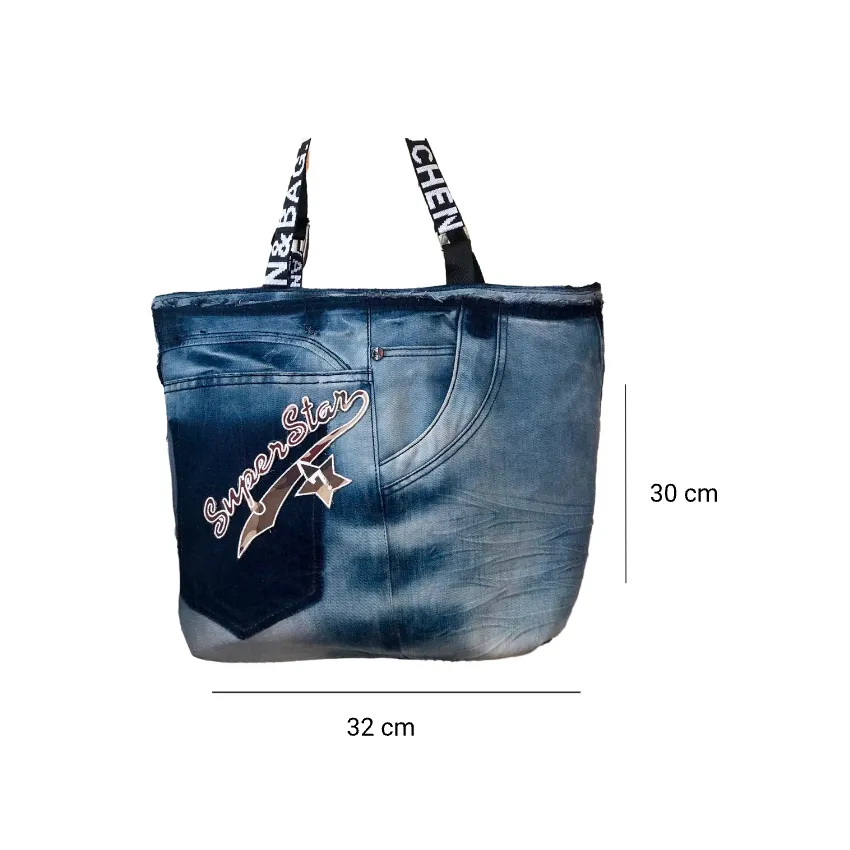 Túi Tote Superstar Từ Jeans Tái Chế, Tự Tin Thể Hiện Dấu Ấn Riêng, Túi Thời Trang Tái Chế, Phụ Kiện Jean, Quà Sinh Nhật Cho Nam, Quà Thủ Công Sáng Tạo Túi Tote Superstar Từ Jeans Tái Chế, Tự Tin Thể Hiện Dấu Ấn Riêng, Túi Thời Trang Tái Chế, Phụ Kiện Jean, Quà Sinh Nhật Cho Nam, Quà Thủ Công Sáng Tạo