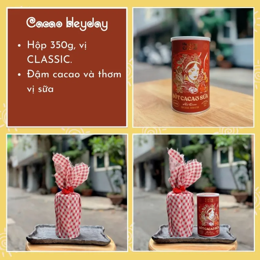 Quà Tặng Cacao HeyDay Vị Sữa, 350G, Trao Lời Yêu Thương Đậm Đà, Hũ Cacao Quấn Khăn Rằn Độc Đáo, Bột Cacao Cao Cấp, Đặc Sản Việt Nam, Quà Tặng Nhỏ Gọn Quà Tặng Cacao HeyDay Vị Sữa, 350G, Trao Lời Yêu Thương Đậm Đà, Hũ Cacao Quấn Khăn Rằn Độc Đáo, Bột Cacao Cao Cấp, Đặc Sản Việt Nam, Quà Tặng Nhỏ Gọn