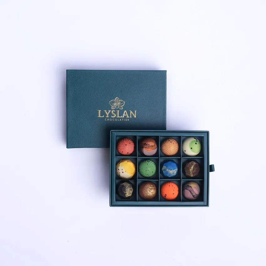 12-Piece Bonbon Chocolate Box, Unique Vietnamese Recipe, Vietnamese Specialty Chocolate, Special Flavor Profile, Natural Ingredients, Gift For Foreigners 12-Piece Bonbon Chocolate Box, Unique Vietnamese Recipe, Vietnamese Specialty Chocolate, Special Flavor Profile, Natural Ingredients, Gift For Foreigners