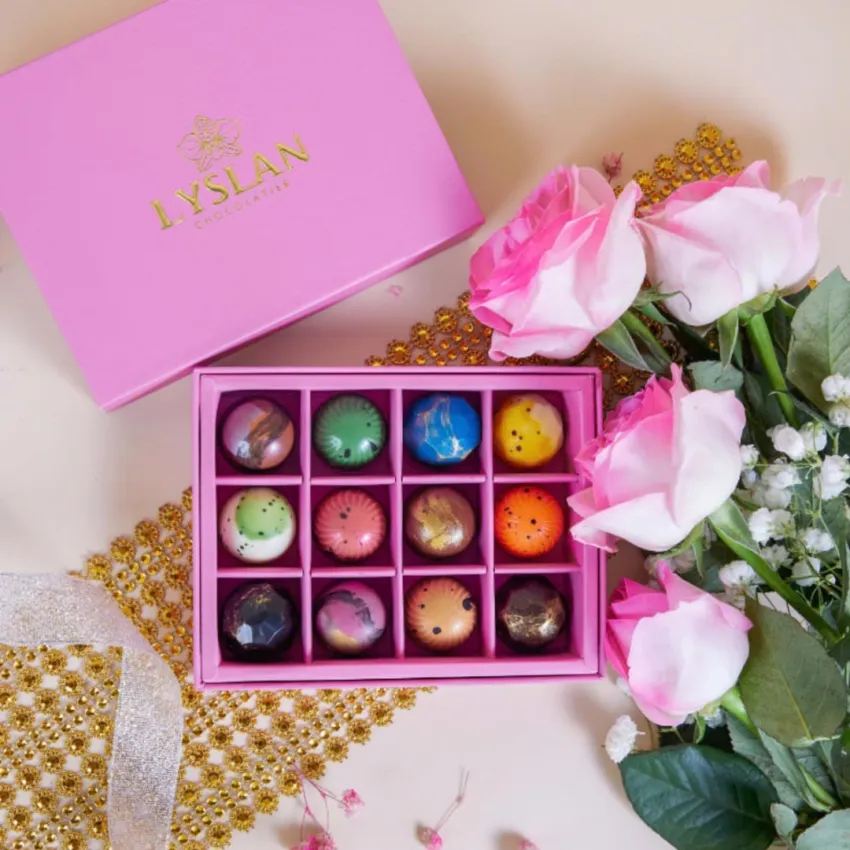 12-Piece Bonbon Chocolate Box, Unique Vietnamese Recipe, Vietnamese Specialty Chocolate, Special Flavor Profile, Natural Ingredients, Gift For Foreigners 12-Piece Bonbon Chocolate Box, Unique Vietnamese Recipe, Vietnamese Specialty Chocolate, Special Flavor Profile, Natural Ingredients, Gift For Foreigners