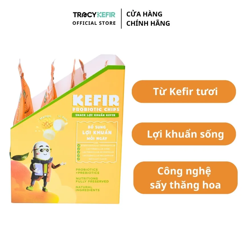 Mango Flavor Kefir Probiotic Chips Box (5 Packs), Delicious Tropical Flavor, Convenient Light Snack, Nutrious Treat, Family Health Gift, Gift For Kids Mango Flavor Kefir Probiotic Chips Box (5 Packs), Delicious Tropical Flavor, Convenient Light Snack, Nutrious Treat, Family Health Gift, Gift For Kids