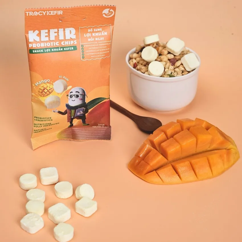Mango Flavor Kefir Probiotic Chips Box (5 Packs), Delicious Tropical Flavor, Convenient Light Snack, Nutrious Treat, Family Health Gift, Gift For Kids Mango Flavor Kefir Probiotic Chips Box (5 Packs), Delicious Tropical Flavor, Convenient Light Snack, Nutrious Treat, Family Health Gift, Gift For Kids