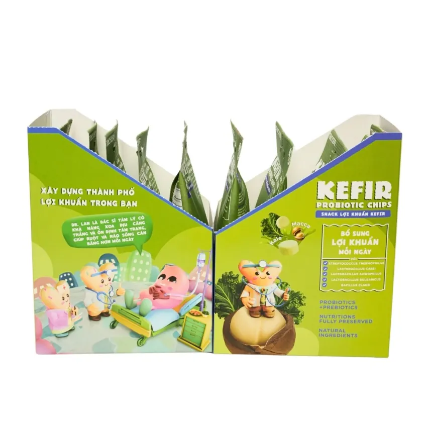 Kale & Macadamia Flavor Probiotic Chips Box (5 Packs), Rich & Refreshing, Unique Flavor Snacking, Light Snack, Nutritious Food, Family Health Gift Kale & Macadamia Flavor Probiotic Chips Box (5 Packs), Rich & Refreshing, Unique Flavor Snacking, Light Snack, Nutritious Food, Family Health Gift