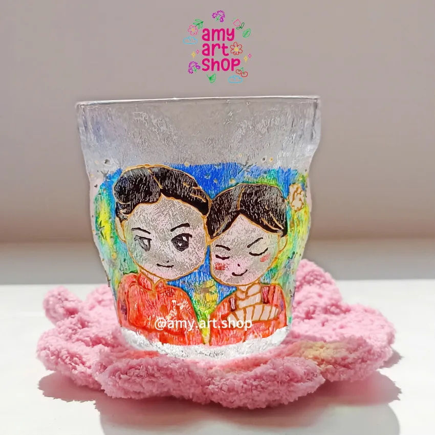 Custom Hand-Painted Portrait Glass Cup, Unfading Impression, Frosted Glass Cup, Personalized Glass, Souvenirs, Birthday Gift, Personalized Gift Custom Hand-Painted Portrait Glass Cup, Unfading Impression, Frosted Glass Cup, Personalized Glass, Souvenirs, Birthday Gift, Personalized Gift