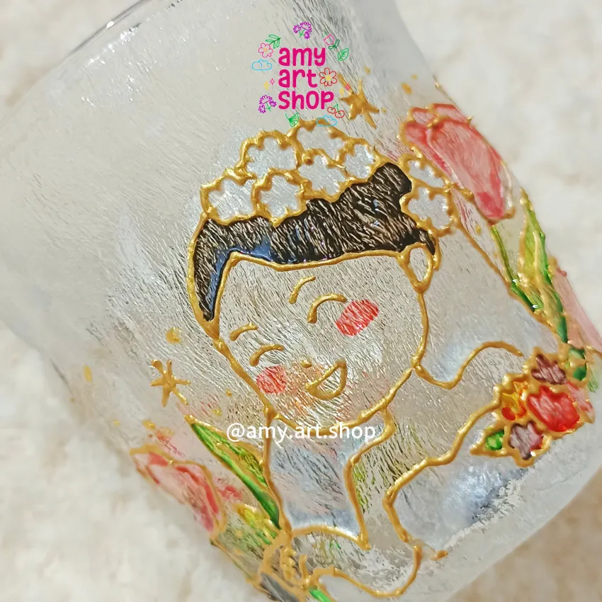 Custom Hand-Painted Portrait Glass Cup, Unfading Impression, Frosted Glass Cup, Personalized Glass, Souvenirs, Birthday Gift, Personalized Gift Custom Hand-Painted Portrait Glass Cup, Unfading Impression, Frosted Glass Cup, Personalized Glass, Souvenirs, Birthday Gift, Personalized Gift
