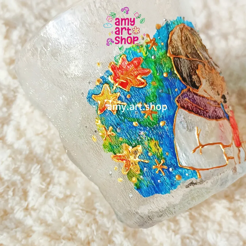 Custom Hand-Painted Portrait Glass Cup, Unfading Impression, Frosted Glass Cup, Personalized Glass, Souvenirs, Birthday Gift, Personalized Gift Custom Hand-Painted Portrait Glass Cup, Unfading Impression, Frosted Glass Cup, Personalized Glass, Souvenirs, Birthday Gift, Personalized Gift