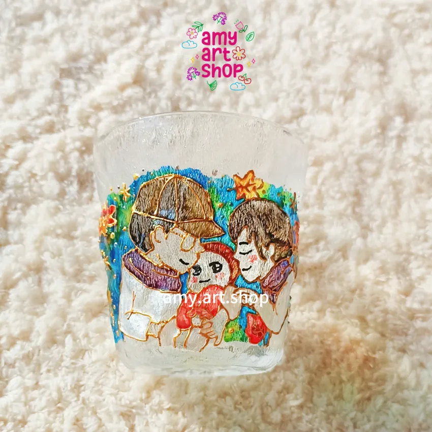 Custom Hand-Painted Portrait Glass Cup, Unfading Impression, Frosted Glass Cup, Personalized Glass, Souvenirs, Birthday Gift, Personalized Gift Custom Hand-Painted Portrait Glass Cup, Unfading Impression, Frosted Glass Cup, Personalized Glass, Souvenirs, Birthday Gift, Personalized Gift