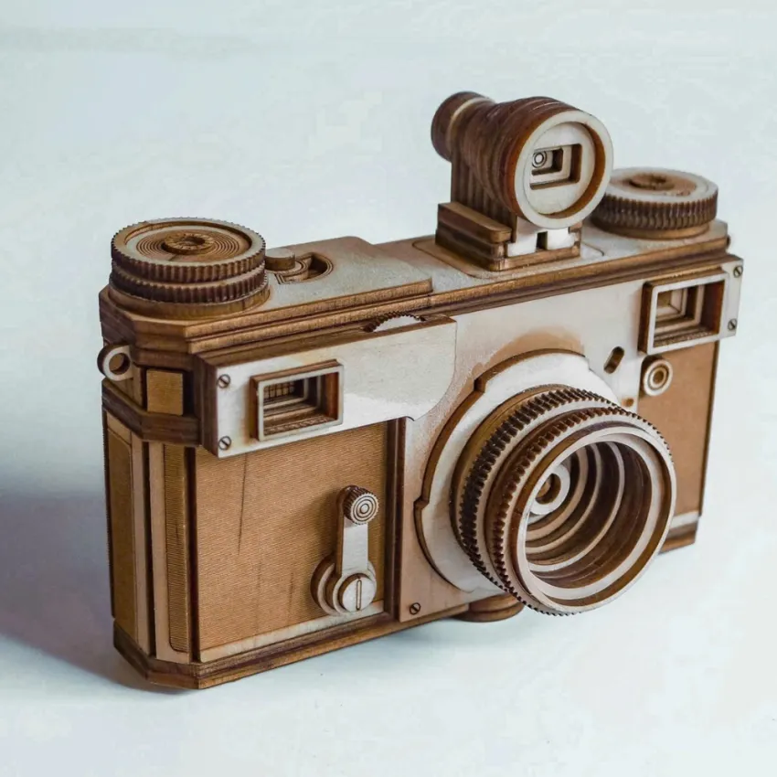 Real Scale C.KE.4A.L Wooden Camera Assembly Model, Surprisingly Realistic, 112-Operation Wood Model, Thinking Toy, Home Decoration, Vietnamese Souvenirs