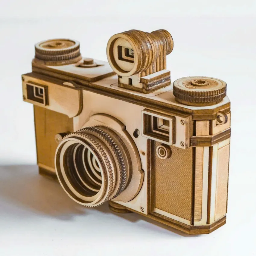 Real Scale C.KE.4A.L Wooden Camera Assembly Model, Surprisingly Realistic, 112-Operation Wood Model, Thinking Toy, Home Decoration, Vietnamese Souvenirs