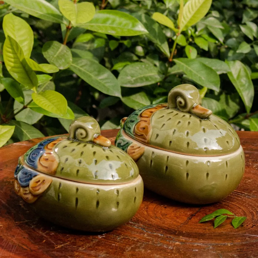 Multiple Color Ceramic Jar In Duck Shape, Handcrafted Ceramic, Ceramic Decor, Unique Design, Storage Container, Kitchen Decoration