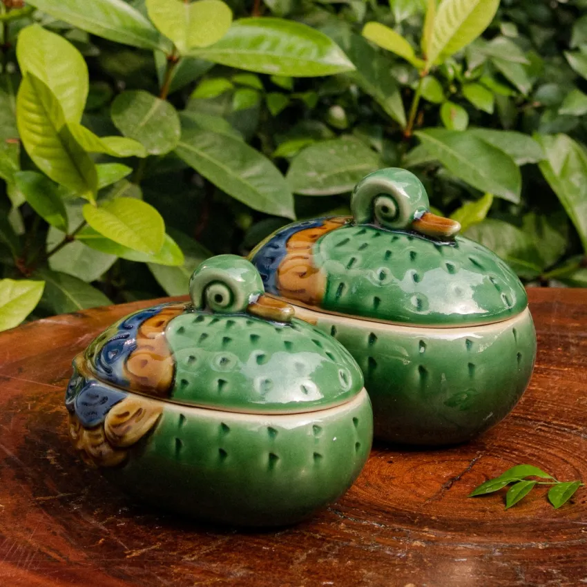 Multiple Color Ceramic Jar In Duck Shape, Handcrafted Ceramic, Ceramic Decor, Unique Design, Storage Container, Kitchen Decoration
