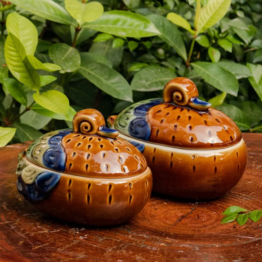 Multiple Color Ceramic Jar In Duck Shape, Handcrafted Ceramic, Ceramic Decor, Unique Design, Storage Container, Kitchen Decoration