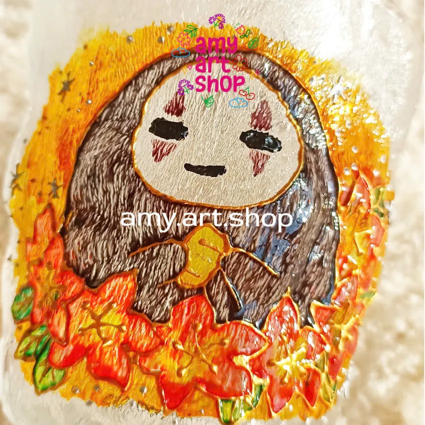 Hand-Painted Ghibli Character Glass Cup, Adorable World In Your Hands, Premium Glass Cup, Unique Hand-Painted Home Decor, Creative Birthday Gift Hand-Painted Ghibli Character Glass Cup, Adorable World In Your Hands, Premium Glass Cup, Unique Hand-Painted Home Decor, Creative Birthday Gift