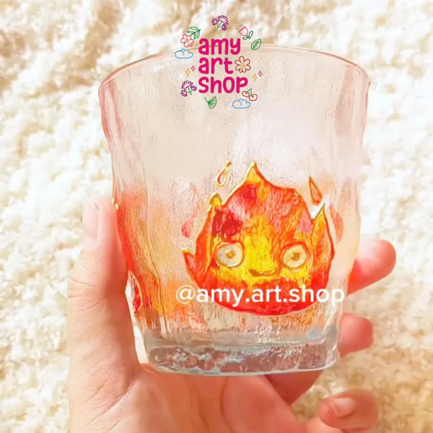 Hand-Painted Ghibli Character Glass Cup, Adorable World In Your Hands, Premium Glass Cup, Unique Hand-Painted Home Decor, Creative Birthday Gift Hand-Painted Ghibli Character Glass Cup, Adorable World In Your Hands, Premium Glass Cup, Unique Hand-Painted Home Decor, Creative Birthday Gift