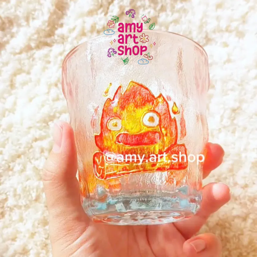 Hand-Painted Ghibli Character Glass Cup, Adorable World In Your Hands, Premium Glass Cup, Unique Hand-Painted Home Decor, Creative Birthday Gift Hand-Painted Ghibli Character Glass Cup, Adorable World In Your Hands, Premium Glass Cup, Unique Hand-Painted Home Decor, Creative Birthday Gift