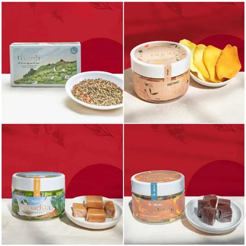 "Pure Vietnam" Gift Set, Essence Of Vietnamese Agriculture, Candy & Lotus Tea Gift Box, Vietnamese Specialty, Corporate Gift, Vietnam Gift For Foreigners "Pure Vietnam" Gift Set, Essence Of Vietnamese Agriculture, Candy & Lotus Tea Gift Box, Vietnamese Specialty, Corporate Gift, Vietnam Gift For Foreigners