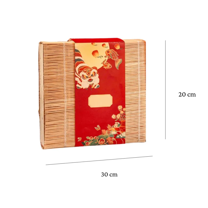 "Moons Of Serenity" Mid-Autumn Gift Box, A Touch Of Peace For Reunion Season, 6 Moon Cake Gift Set, Vietnamese Bamboo Souvenirs, Moon Festival Gift "Moons Of Serenity" Mid-Autumn Gift Box, A Touch Of Peace For Reunion Season, 6 Moon Cake Gift Set, Vietnamese Bamboo Souvenirs, Moon Festival Gift