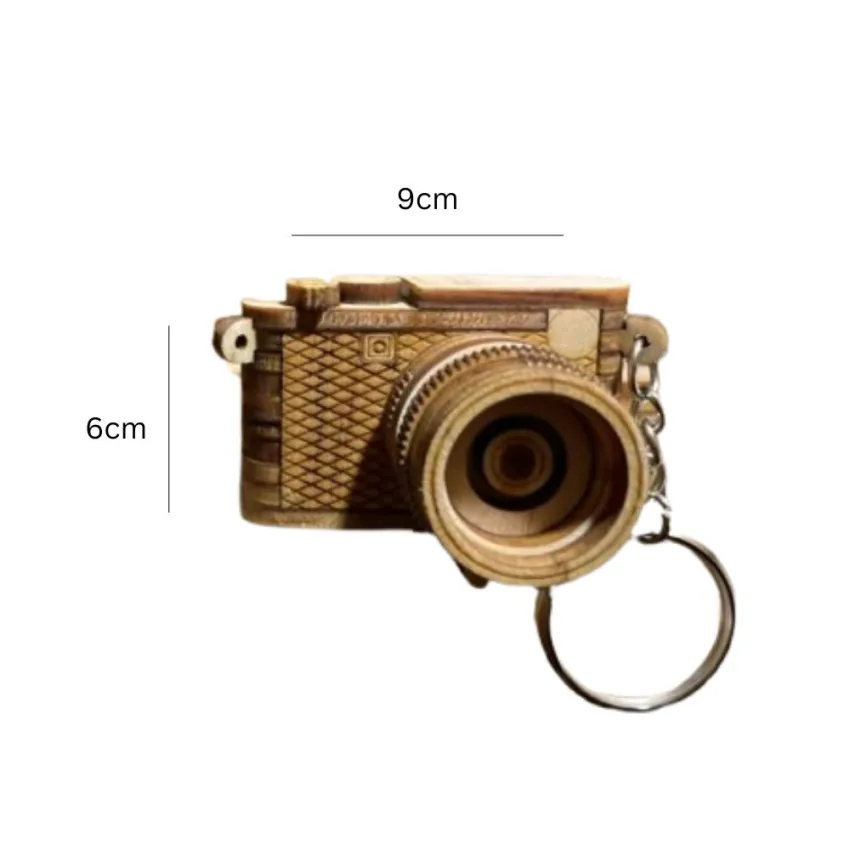 Móc Khóa Mô Hình Gỗ Lắp Ráp Máy Ảnh Gỗ KC.LC.Q2.L, Sẵn Sàng Thu Hút Mọi Ánh Nhìn, Móc Khóa Gỗ, Móc Khóa Thủ Công Độc Đáo, Quà Lưu Niệm Việt Nam