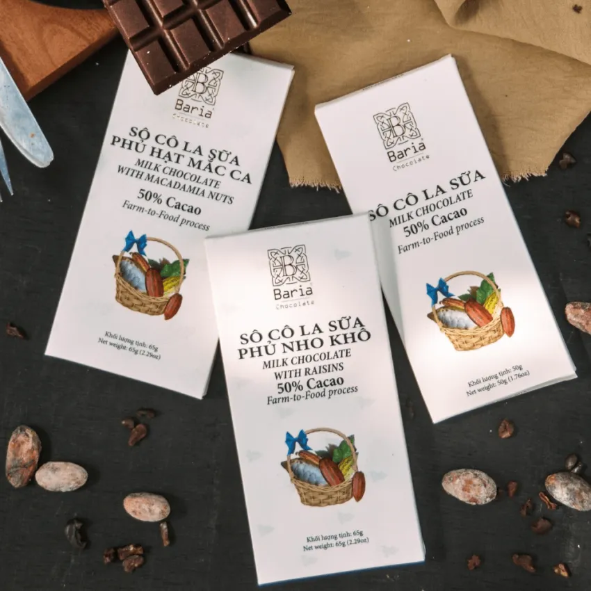 Thanh Socola Sữa 50% Cacao, 50G, Say Mê Vị Béo Hài Hòa, Socola Cao Cấp Đúng Vị, Thành Phần An Toàn Cho Cơ Thể, Quà Tặng Đặc Sản Việt Nam, Ăn Vặt Thanh Socola Sữa 50% Cacao, 50G, Say Mê Vị Béo Hài Hòa, Socola Cao Cấp Đúng Vị, Thành Phần An Toàn Cho Cơ Thể, Quà Tặng Đặc Sản Việt Nam, Ăn Vặt