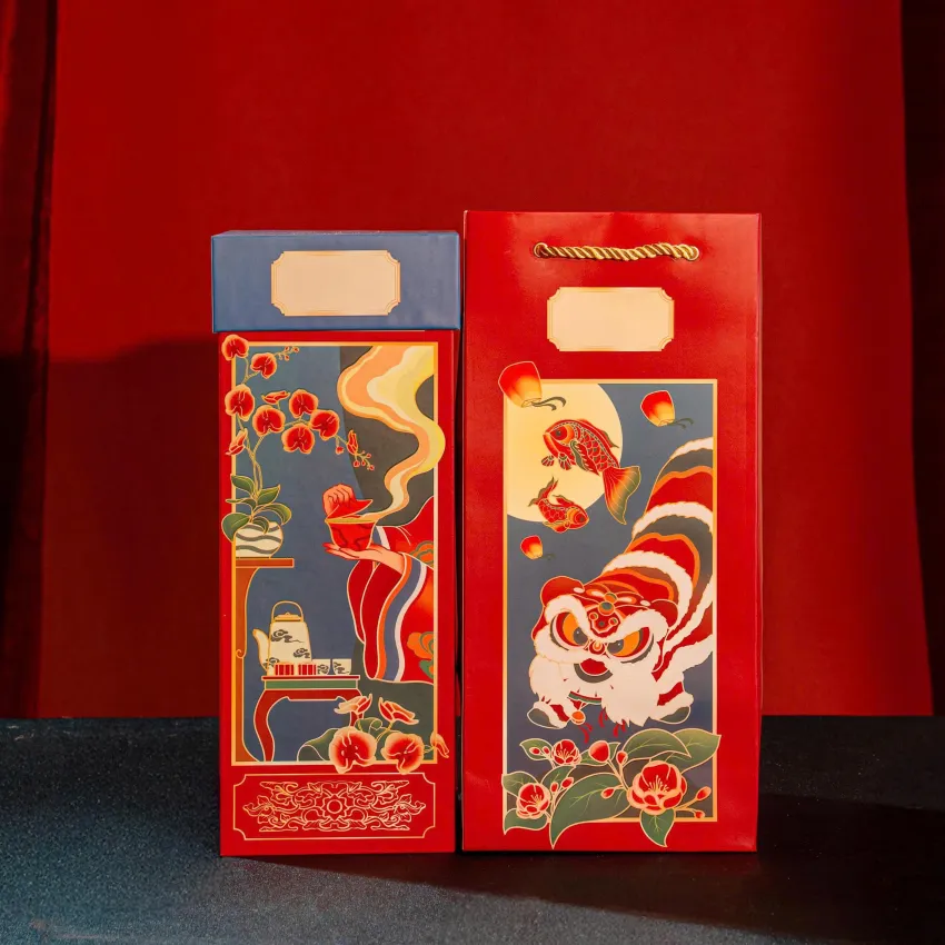 Hộp Quà Trung Thu "Tứ Hương Bên Trăng", Rực Màu Hội Trăng Rằm, Set Quà Bánh Trung Thu Cao Cấp, Thiết Kế Độc Quyền, Quà Biếu Trung Thu, Quà Cho Đối Tác