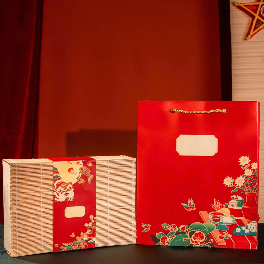 "Moons Of Serenity" Mid-Autumn Gift Box, A Touch Of Peace For Reunion Season, 6 Moon Cake Gift Set, Vietnamese Bamboo Souvenirs, Moon Festival Gift "Moons Of Serenity" Mid-Autumn Gift Box, A Touch Of Peace For Reunion Season, 6 Moon Cake Gift Set, Vietnamese Bamboo Souvenirs, Moon Festival Gift