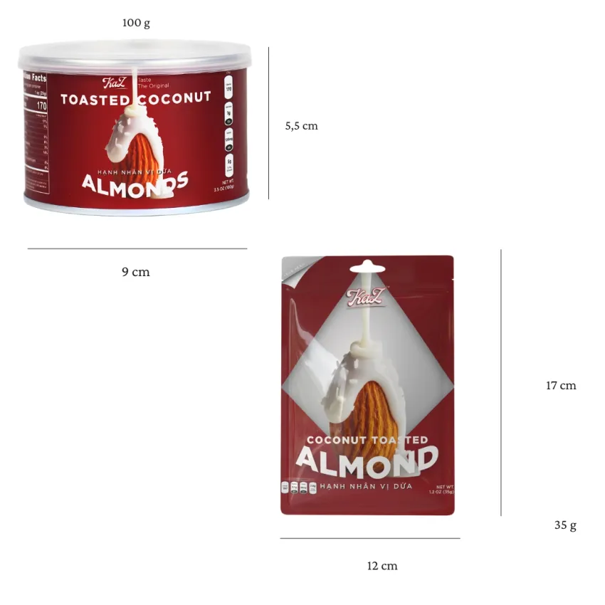 Coconut Flavored Almonds, Sweet Creamy Harmonious Temptation, Crispy Melting Almond Snack, Safe Ingredients, Healthy Snack, Light Food, Gift For Friends