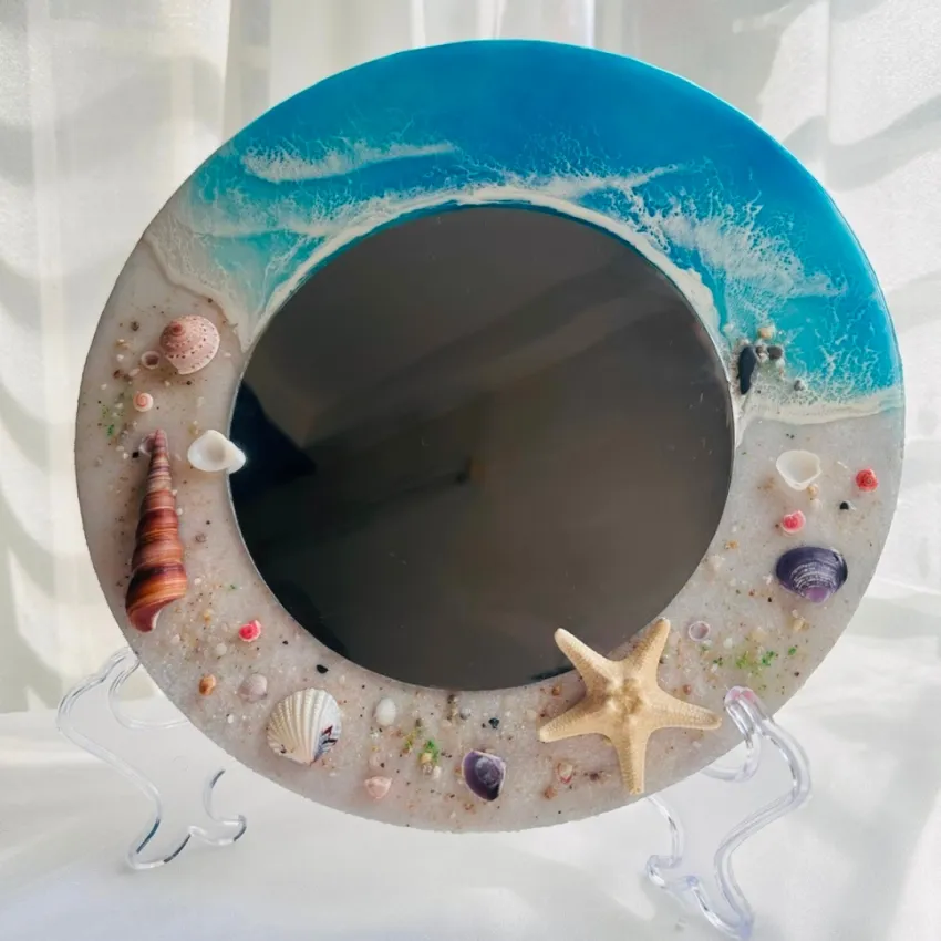 Personalized Epoxy Resin Ocean Wave Mirror, Vivid From Every Breath, Unique Decorative Mirror, Handcrafted Mirror, Housewarming Gift, Personalized Gift Personalized Epoxy Resin Ocean Wave Mirror, Vivid From Every Breath, Unique Decorative Mirror, Handcrafted Mirror, Housewarming Gift, Personalized Gift