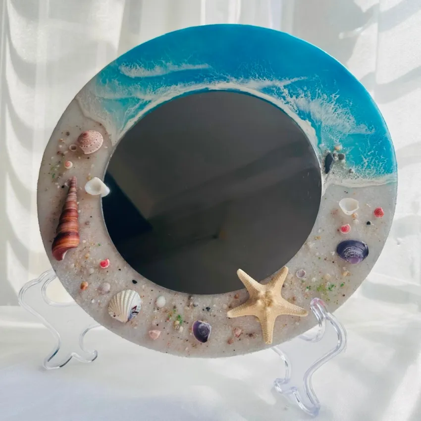 Personalized Epoxy Resin Ocean Wave Mirror, Vivid From Every Breath, Unique Decorative Mirror, Handcrafted Mirror, Housewarming Gift, Personalized Gift Personalized Epoxy Resin Ocean Wave Mirror, Vivid From Every Breath, Unique Decorative Mirror, Handcrafted Mirror, Housewarming Gift, Personalized Gift