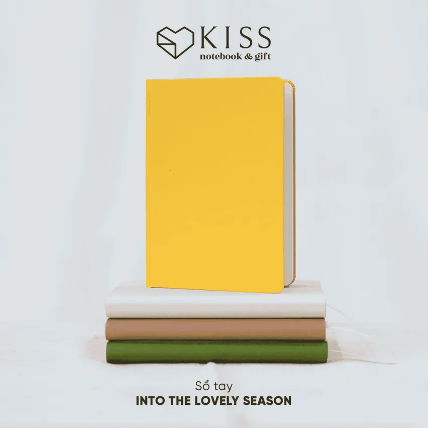 Sổ Tay "Into The Lovely Seasons" Bìa Trơn, Bước Vào Mùa Hè Tươi Mới, Sổ Nhật Ký Cao Cấp, Sổ Tay Bìa Cứng, Quà Lưu Niệm Việt Nam, Quà Tốt Nghiệp Độc Đáo