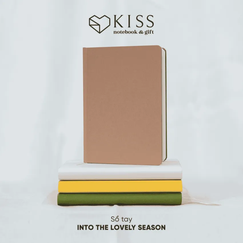 Sổ Tay "Into The Lovely Seasons" Bìa Trơn, Bước Vào Mùa Hè Tươi Mới, Sổ Nhật Ký Cao Cấp, Sổ Tay Bìa Cứng, Quà Lưu Niệm Việt Nam, Quà Tốt Nghiệp Độc Đáo