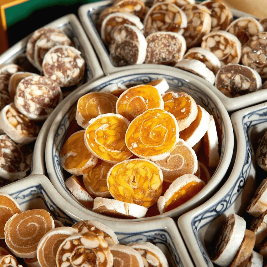 "Mango Harmony" Gift Box, Essence of Vietnamese Mango, 4-Flavored Mango Roll Set, Beautifully Packed Specialty, Elegant Gift Box, Vietnamese Snack Gift "Mango Harmony" Gift Box, Essence of Vietnamese Mango, 4-Flavored Mango Roll Set, Beautifully Packed Specialty, Elegant Gift Box, Vietnamese Snack Gift