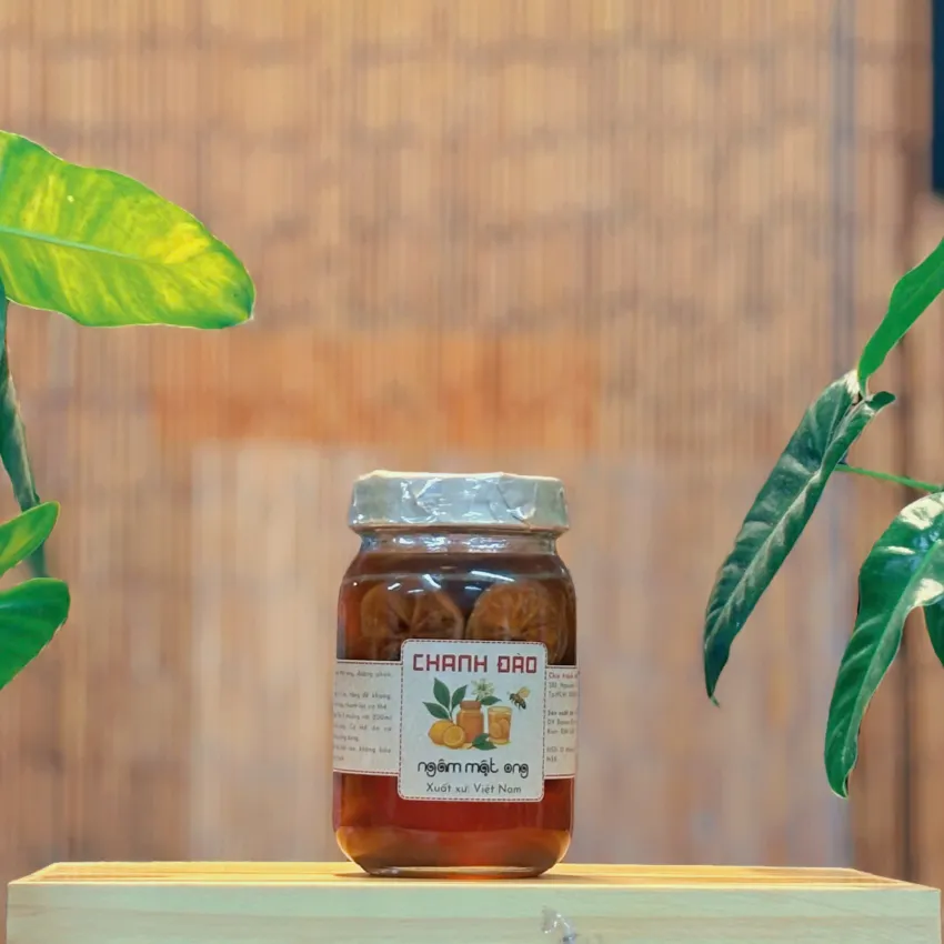 Set Quà Chanh Ngâm Mật Ong Hộp Tre, 200Ml, Đong Tròn Vị Quê Hương, Hũ Thủy Tinh Vintage, Hộp Quà Tre, Quà Tặng Đặc Sản Việt Nam, Quà Lưu Niệm Việt Nam