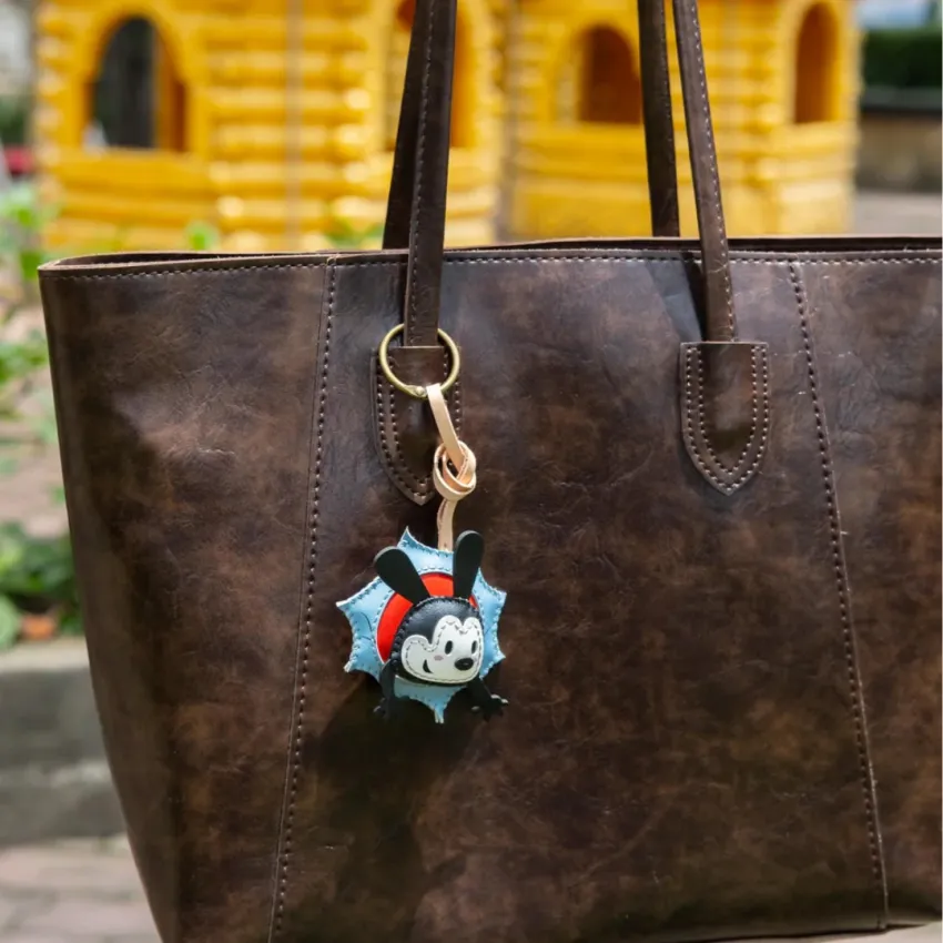 Childhood Character Leather Keychain, Hand-Painted With Care, Capturing Childhood Memories, Premium Bag Charm, Cute Keychain, Adorable Birthday Gift