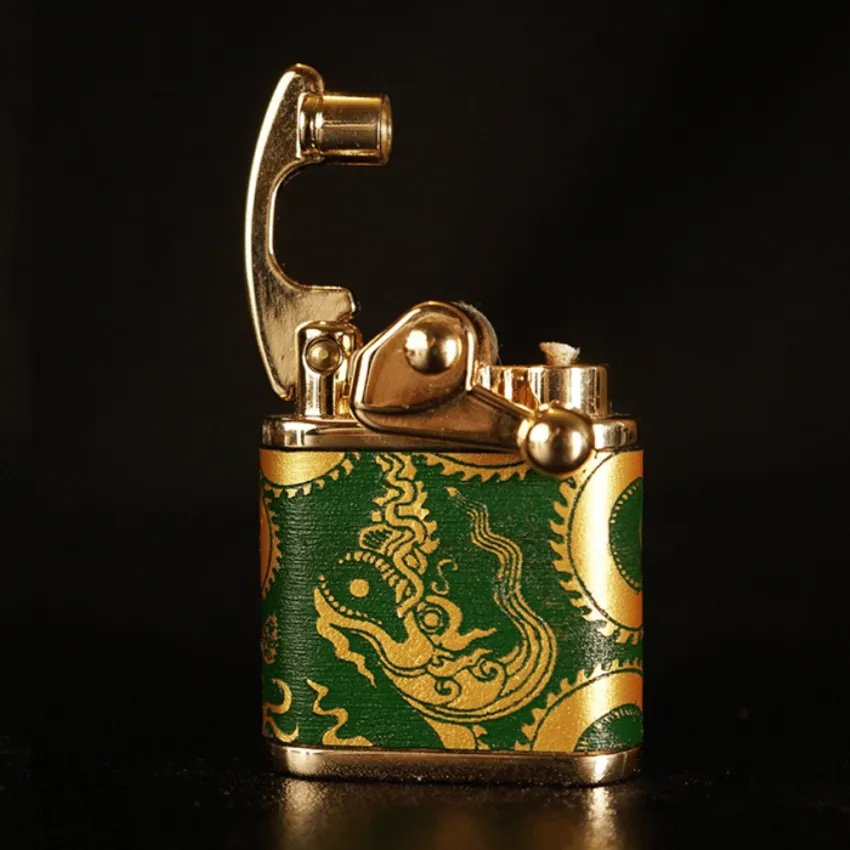 Green Dragon of Ly Dynasty Hand-drawn Leather Lighter, Art Lighters, Leather Accessories, Handmade Gifts, Aesthetic, Unique Gift, Personalized Gifts